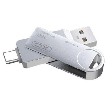 Флеш память XO DK03 USB3.0 + Type-C 16GB Срібна