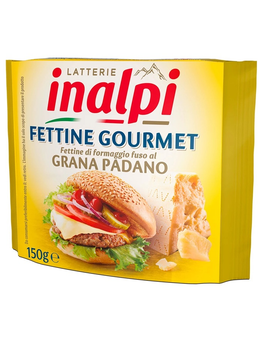 Сир плавлень Inalpi Грана Падано 40% слайсами 150г