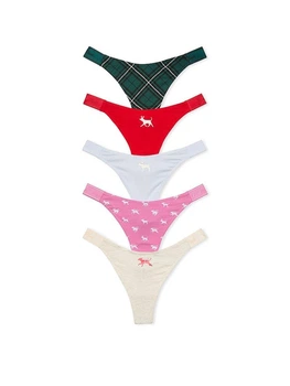 Набор трусиков Victoria's Secret (154000516310) Pink 5-Pack стринги L комбинированные
