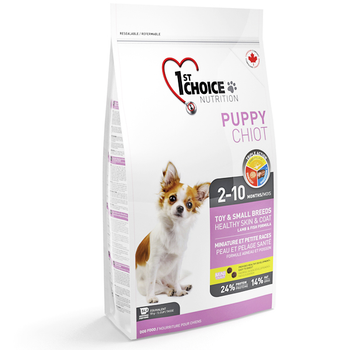 Сухой супер премиум корм для щенков мини и малых пород 1st Choice Puppy Toy&Small Lamb&Fish ягненок рыба 2.72 кг (ФЧСЩММЯР2_72)