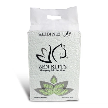 Тофу наполнитель для кошачьего туалета ZenKitty Clumping Tofu Green Tea комкующийся, аромат зеленого чая (20040)