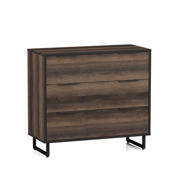 Комод з 3 ящиками Лофт F-8 Ш 900 / В 810 / Г 400 мм Дуб кверкус, Nikoshop
