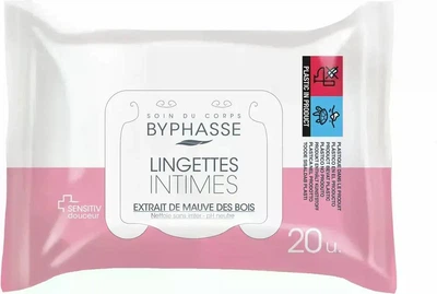 Серветки для інтимної гігієни Byphasse Sensitiv Douceur Intimate Wipes 20 шт