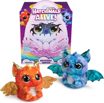 Интерактивная игрушка сюрприз Драко в яйце Hatchimals Alive Mystery Hatch Draggle Spin Master (6069282)
