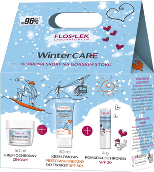 Набір для догляду за обличчям Floslek Winter Care Крем захисний 50 мл + Крем з SPF фільтром 30 мл + Помада захисна 4 г (5905043024233)