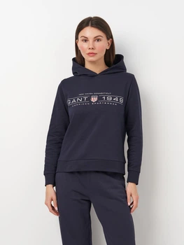 Худі жіноче GANT Reg Shield Hoodie 4200292-433 M Синє (7325707968877)