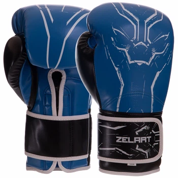 Перчатки боксерские PU Zelart Pro (размер 12oz, Синий) (BO-2889_Синий_12_унции)