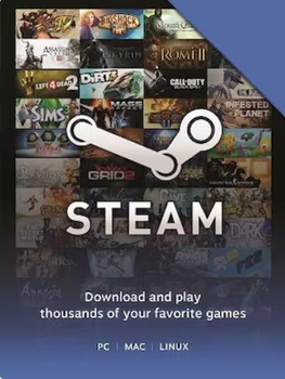 Подарункова карта Steam на 3000 українських гривень тільки для UAH