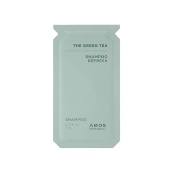 Тестер Освіжальний шампунь для тонкого волосся AMOS Professional The Green Tea Shampoo Refresh, 7 ml