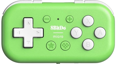 Kontroler bezprzewodowy 8BitDo Micro Bluetooth Gamepad Green (6922621503583)