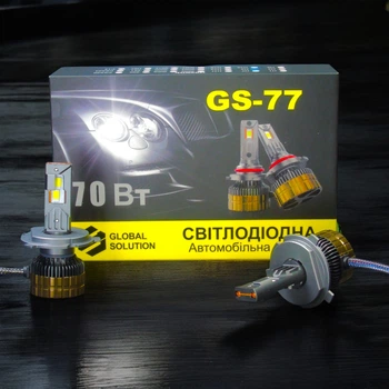 Автолампы GS-77 H4 70Вт 18000Лм 6000К IP65 DC9-36V