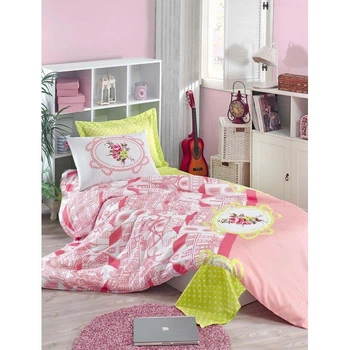 Покривало стьобане з наволочками Eponj Home - Sirin pembe рожевий 200x220
