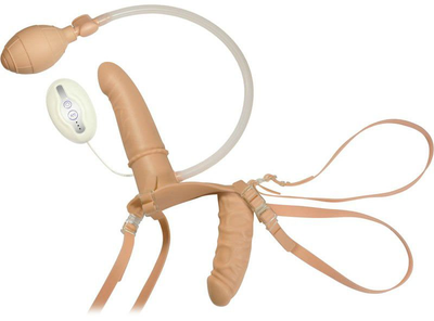 Двойной страпон Timeless Classics Vibrating Inflatable Double Dipper Strap-on (16193000000000000)