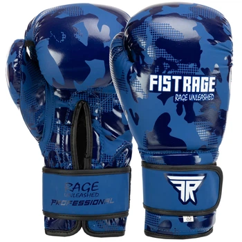 Перчатки боксерские FLEX FISTRAGE VL-5552 (размер 12oz, Синий)