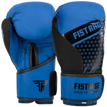 Перчатки боксерские FLEX FISTRAGE VL-5556 (размер 12oz, Синий)