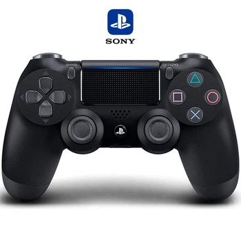Геймпад PS4 бездротовий DualShock 4 джойстик Bluetooth акумуляторний контролер для ігор консолі смартфона планшета сумісний з ПК смартфоном Android iOS iPad V2 Sony wireless USB зарядка портативний ігровий ергономічний тригерний оригінал pro чорний