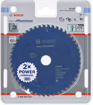 Диск пиляльний Bosch Expert for Aluminium 150 мм 48Z (2608644537)