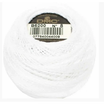 Нитки DMC Perle Cotton Size 8 Сніжно-білий (B5200)