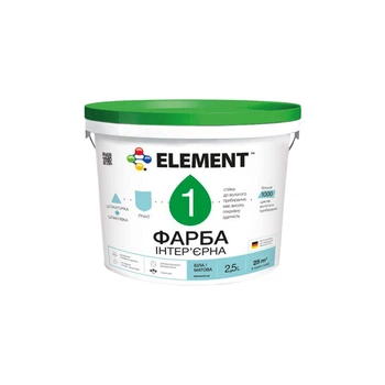 Интерьерная краска Element 1 матовая белая 2,5 л