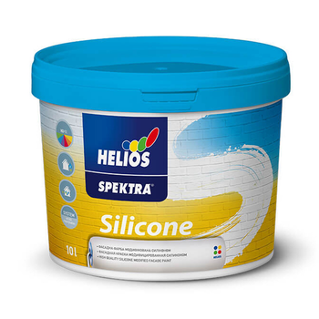 Фасадная краска силиконовая Helios Spektra Silicone В3 белая 1,86 л