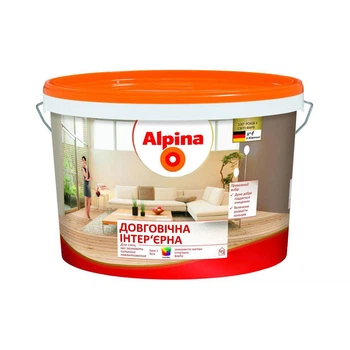 Интерьерная краска акриловая Alpina Долговечная В1 белая 10 л
