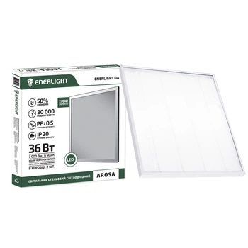 Светильник потолочный Enerlight LED AROSA 36W 6500K 595*595*20