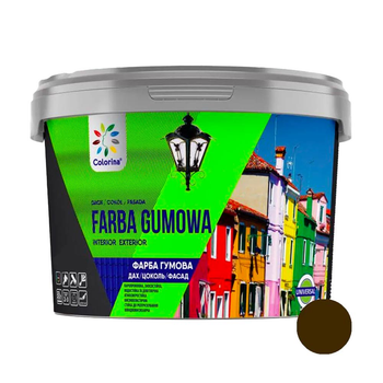 Краска резиновая Colorina RAL 8017 коричневая 1,2 кг