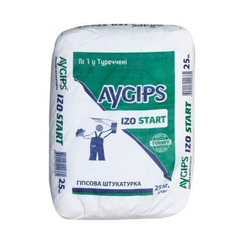 Штукатурка AyGips Izo Старт гіпсова 25 кг