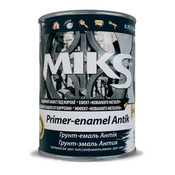 Грунт-емаль антикорозійна Miks Антік 3 в 1 чорна 0,75 л