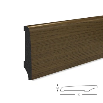 Плінтус MARCO decor SPC 8012-203 темний бук 80*2500 мм