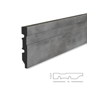 Плинтус MARCO decor SPC 7915-707 серый 79*2900 мм