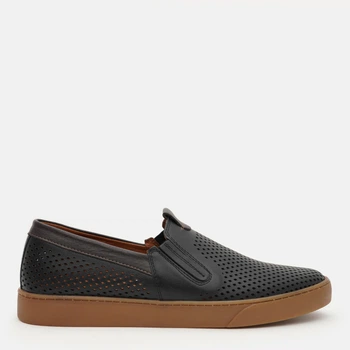 Мужские слипоны кожаные Prime Shoes 90-106-30182 45 29.5 см Черные (PS_2000000250649)