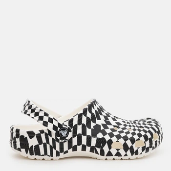 Женские кроксы Crocs Classic Warped Checker Clog Whi/Blk 211007-103 37-38 (M5/W7) 23 см White/Black (198445124266)