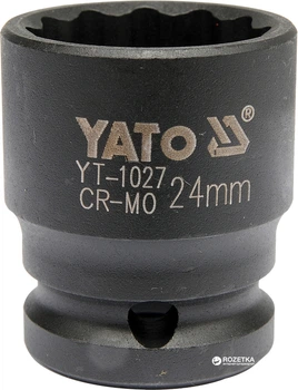 Головка ударна YATO 12-гранна 1/2" 24 мм (YT-1027)