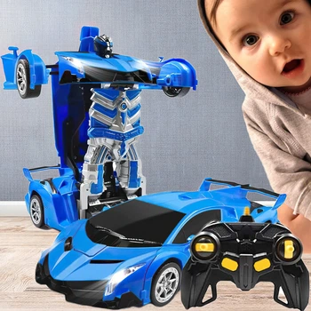 Машинка Трансформер Lamborghini Robot Car Size 1:18 Синій (HA-120)