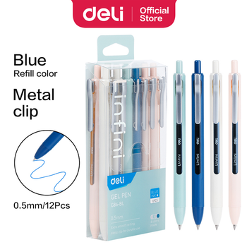 Ручка гелевая Deli EG86-BL синий 0.5 мм Linfini с резиновым гриппом 1 шт. (6941798494012)