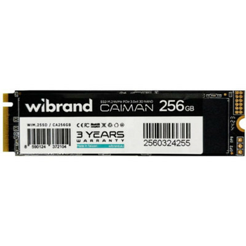 Накопичувач Wibrand Caiman 256GB M.2 2280 NVMe PCIe 3.0 x4 (WIM.2SSD/CA256GB)