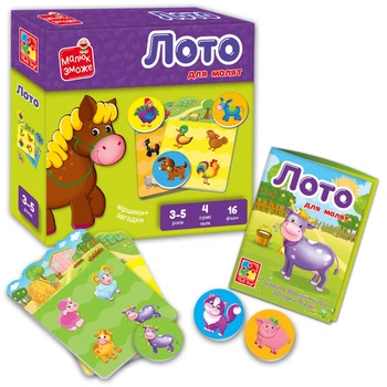 Гра дитяча розвиваюча Vladi Toys Лото "Ферма" VT2100-08