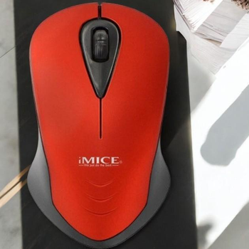 Мышь компьютерная iMICE E-2370 Red беспроводная бесшумная 1600 DPI