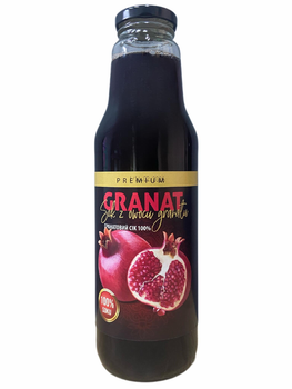 Сік гранатовий 100% без цукру Premium Granat 0.75л Польща