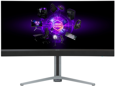Монитор 34" Lorgar UWQHD MiniLED 1ms VA 180Hz (LRG-34MP1W180C-GY)