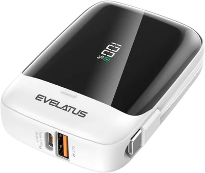 УМБ Evelatus Fast Charging 22.5W 10000 mAh White (4752192089177)