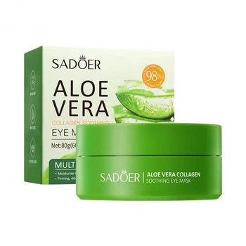 Патчі гідрогелеві SADOER Aloe Vera Collagen Soothing Eye Mask, з алое вера, 60 шт