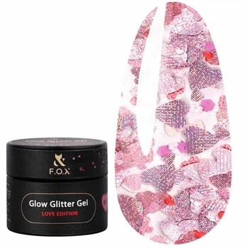 Глитер для дизайна F.O.X gel-polish Glow Glitter Love edition 013 5 мл