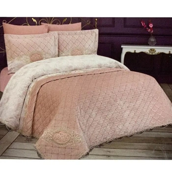 Покрывало Naturel Flora с простынью и наволочками (6 предметов) Pudra Евро 240x260 см 50x70 см