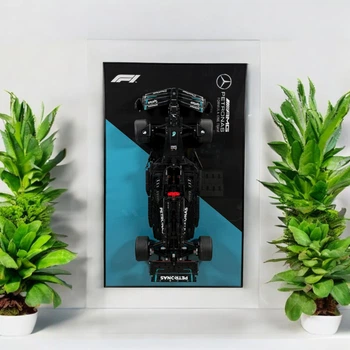 Арт Держатель Рамка на Стену 80x50 см. для фирменного конструктора Technic Mercedes-AMG F1 W14 E Performance (42171) Мерседес Ф1 Type-D