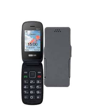 Чохол-книжка з екошкіри для телефону Maxcom MM817 Сірий
