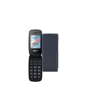Чохол-флип з екошкіри для телефону Maxcom MM817 Чорний матовий