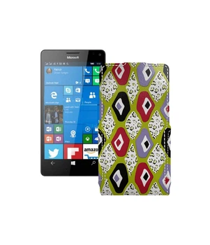 Чохол-флип з екошкіри для телефону Microsoft Lumia 950 XL Камені-кольорові