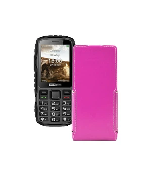 Чохол-флип з екошкіри для телефону Maxcom MM920 Рожевий